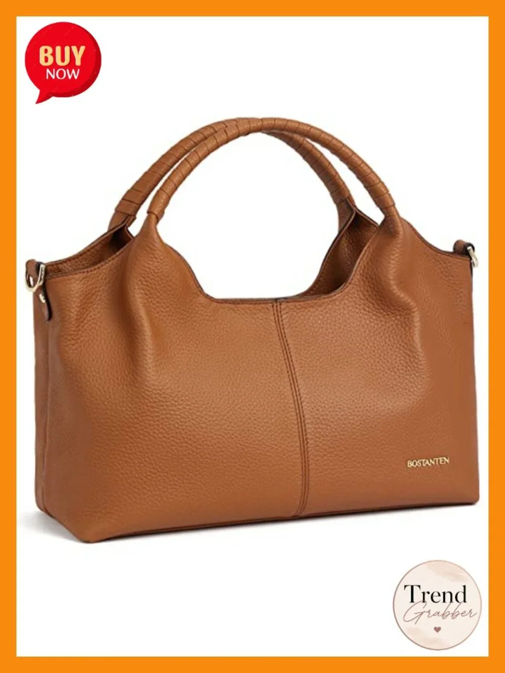 Genuine Leather Satchel Crossbody Bag Top Handle Adjustable Strap